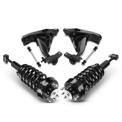 6 Pcs Front Complete Strut & Coil Spring Control Arm Kit