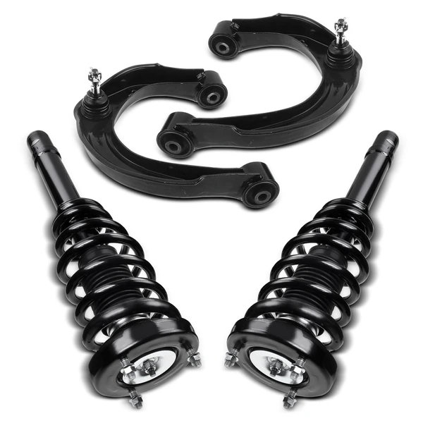 4-Pc Shock Strut Coil Spring and Control Arm Kit, Front Side A-Premium APCA5390