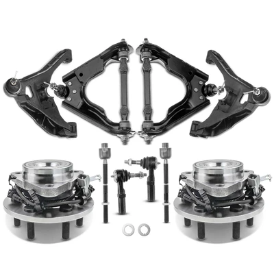 10 Pcs Front Wheel Hub Bearing Control Arm Ball Joint Kit