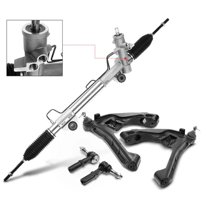 5 Pcs Front Rack and Pinion & Control Arm Kit