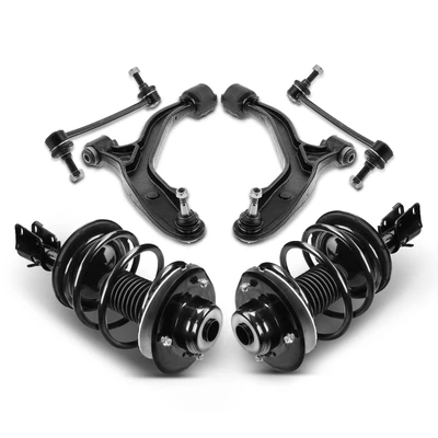 6 Pcs Front Complete Strut & Coil Spring Control Arm Kit