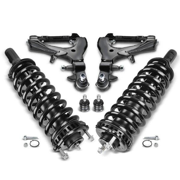 2004-2005 GMC Envoy XUV 6-Pc Shock Strut Coil Spring and Control Arm Kit, Front Side A-Premium APCA5329