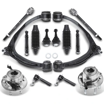 14 Pcs Front Wheel Hub Bearing Control Arm with Ball Joint Kit