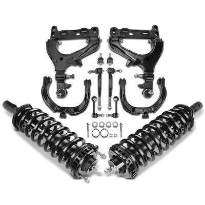 12 Pcs Front Complete Strut & Coil Spring Control Arm Kit