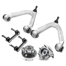 6 Pcs Front Wheel Hub Bearing Control Arm with Ball Joint Kit