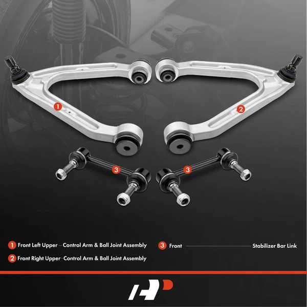 6-Pc Control Arm Wheel Bearing and Hub Assembly Kit, Front Side A-Premium APCA6115