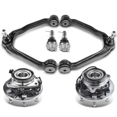 6 Pcs Front Wheel Hub Bearing Control Arm Ball Joint Kit