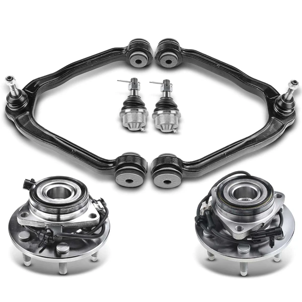 6-Pc Control Arm Wheel Bearing and Hub Assembly Kit, Front Side A-Premium APCA5345