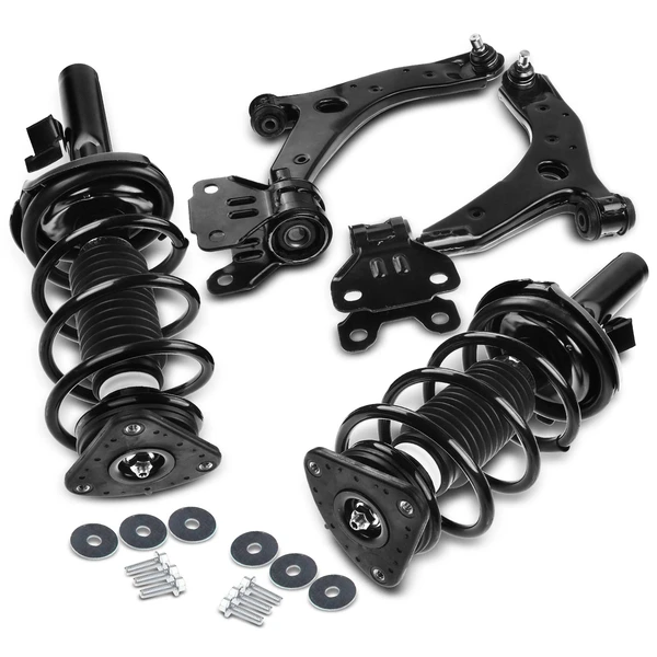 4-Pc Shock Strut Coil Spring Assembly and Control Arm Kit, Front Side A-Premium APCA5344