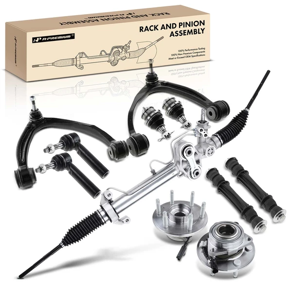 2007-2013 Chevrolet Silverado 1500 11-Pc Control Arm and Ball Joint Full Kit, Front Side A-Premium APCA5347