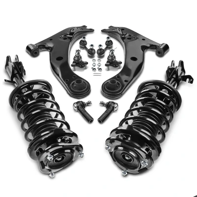 8 Pcs Front Complete Strut & Coil Spring Control Arm Kit
