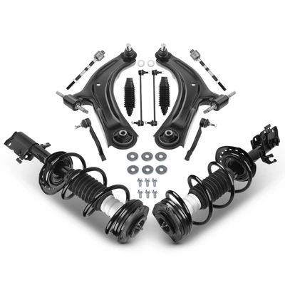 12 Pcs Front Complete Strut & Coil Spring Control Arm Kit