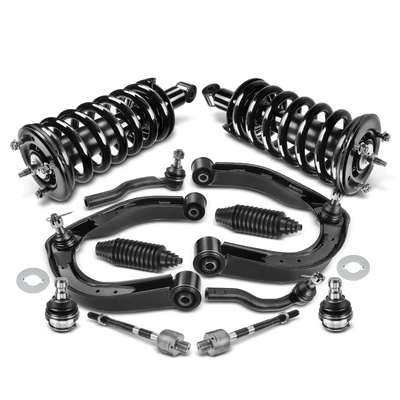 12 Pcs Front Complete Strut & Coil Spring Control Arm Kit
