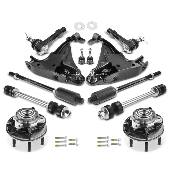 2002-2003 Mercury Mountaineer 12-Pc Control Arm and Ball Joint Full Kit, Front Side A-Premium APCA5365