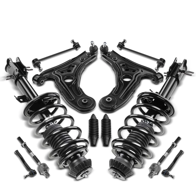 12 Pcs Front Complete Strut & Coil Spring Control Arm Kit for Chevy Aveo Pontiac G3