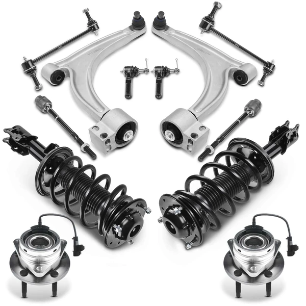 2004-2009 Chevrolet Malibu 12-Pc Control Arm and Ball Joint Full Kit, Front Side A-Premium APCA5392