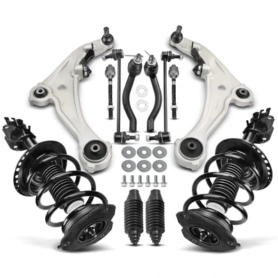 12 Pcs Front Complete Strut & Coil Spring Control Arm Kit