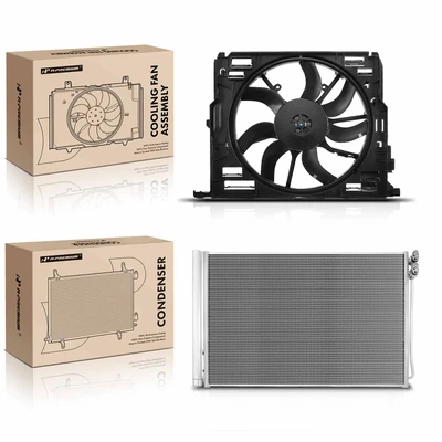 AC Condenser & Single Cooling Fan Assembly Kit