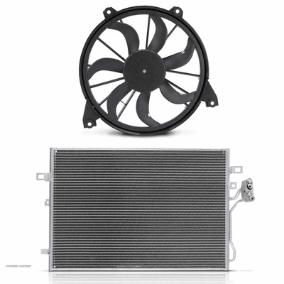 AC Condenser & Single Cooling Fan Assembly Kit