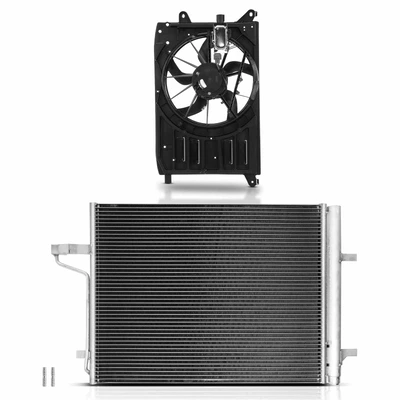 AC Condenser & Single Cooling Fan Assembly Kit