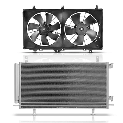AC Condenser & Dual Cooling Fan Assembly Kit