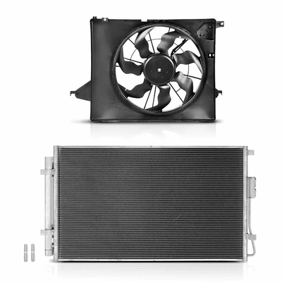 AC Condenser & Single Cooling Fan Assembly Kit