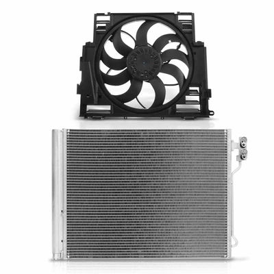 AC Condenser & Single Cooling Fan Assembly Kit