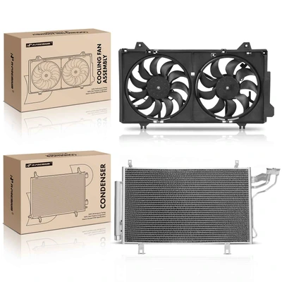 AC Condenser & Dual Cooling Fan Assembly Kit