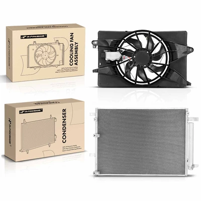 AC Condenser & Single Cooling Fan Assembly Kit