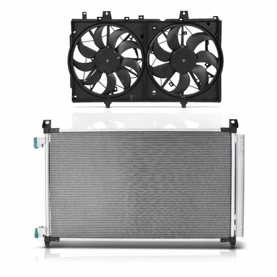 AC Condenser & Dual Cooling Fan Assembly Kit