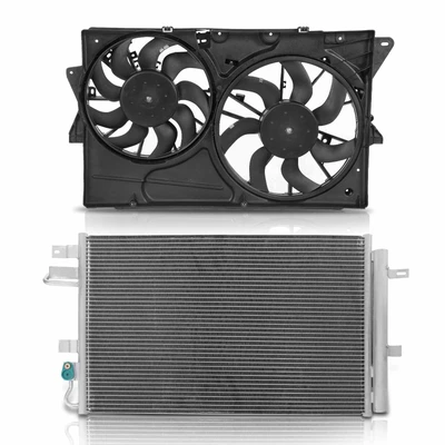 AC Condenser & Dual Cooling Fan Assembly Kit