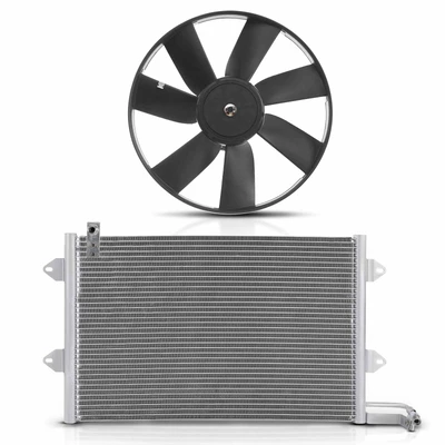 AC Condenser & Single Cooling Fan Assembly Kit