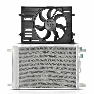 AC Condenser & Single Cooling Fan Assembly Kit