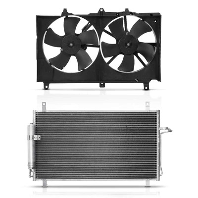 AC Condenser & Dual Cooling Fan Assembly Kit