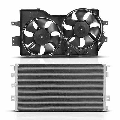AC Condenser & Dual Cooling Fan Assembly Kit