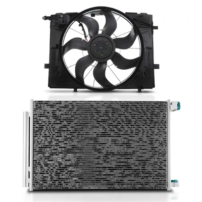 AC Condenser & Single Cooling Fan Assembly Kit