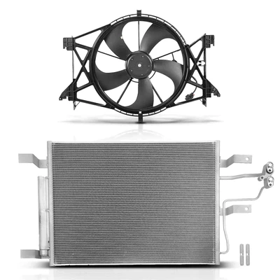 AC Condenser & Single Cooling Fan Assembly Kit