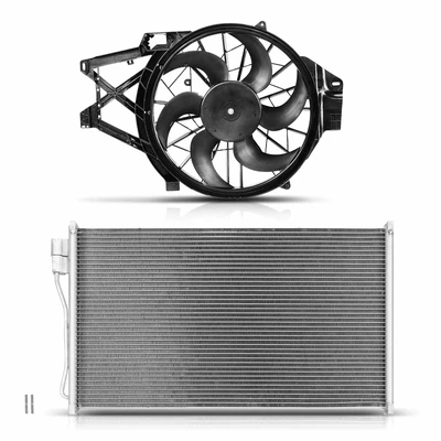 AC Condenser & Single Cooling Fan Assembly Kit