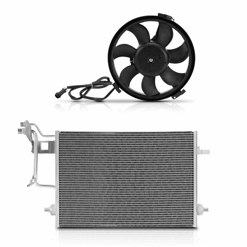 AC Condenser & Cooling Fan Assembly Kit for Audi A4 Quattro A4 Volkswagen Passat