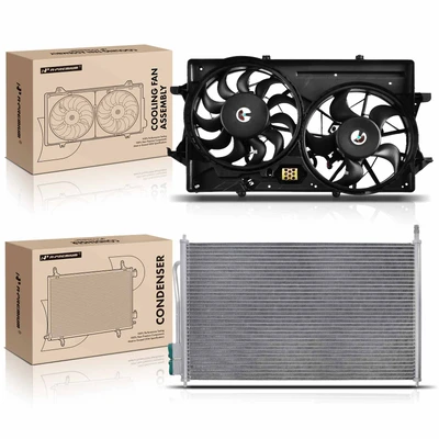 AC Condenser & Dual Cooling Fan Assembly Kit