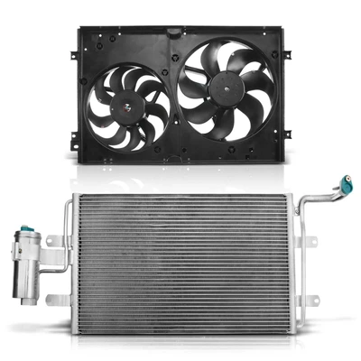 AC Condenser & Dual Cooling Fan Assembly Kit