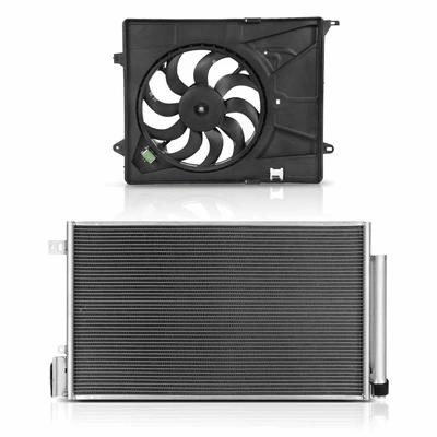 AC Condenser & Single Cooling Fan Assembly Kit