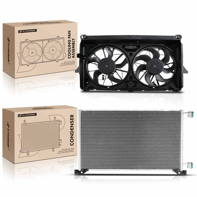AC Condenser & Dual Cooling Fan Assembly Kit