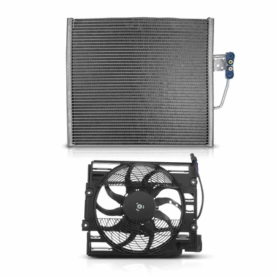 AC Condenser & Single Cooling Fan Assembly Kit