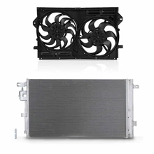 AC Condenser & Dual Cooling Fan Assembly Kit for 2016-2019 Buick Envision