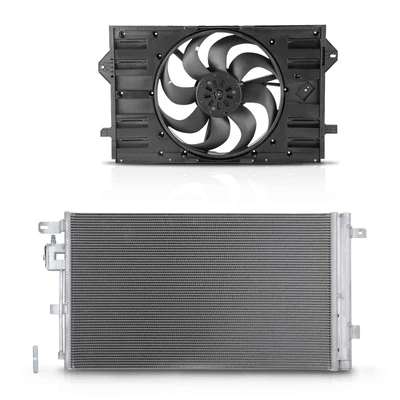 AC Condenser & Single Cooling Fan Assembly Kit