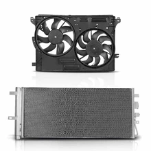 AC Condenser & Dual Cooling Fan Assembly Kit for Lincoln MKZ 2017-2020 V6 3.0L