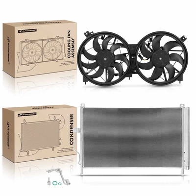 AC Condenser & Dual Cooling Fan Assembly Kit