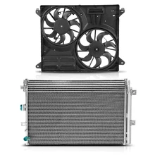 AC Condenser & Dual Cooling Fan Assembly Kit for 2016-2017 Lincoln MKX