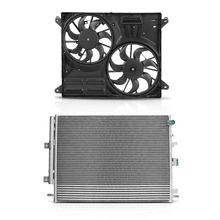 AC Condenser & Dual Cooling Fan Assembly Kit for Ford Edge 2015-2018 Lincoln MKX